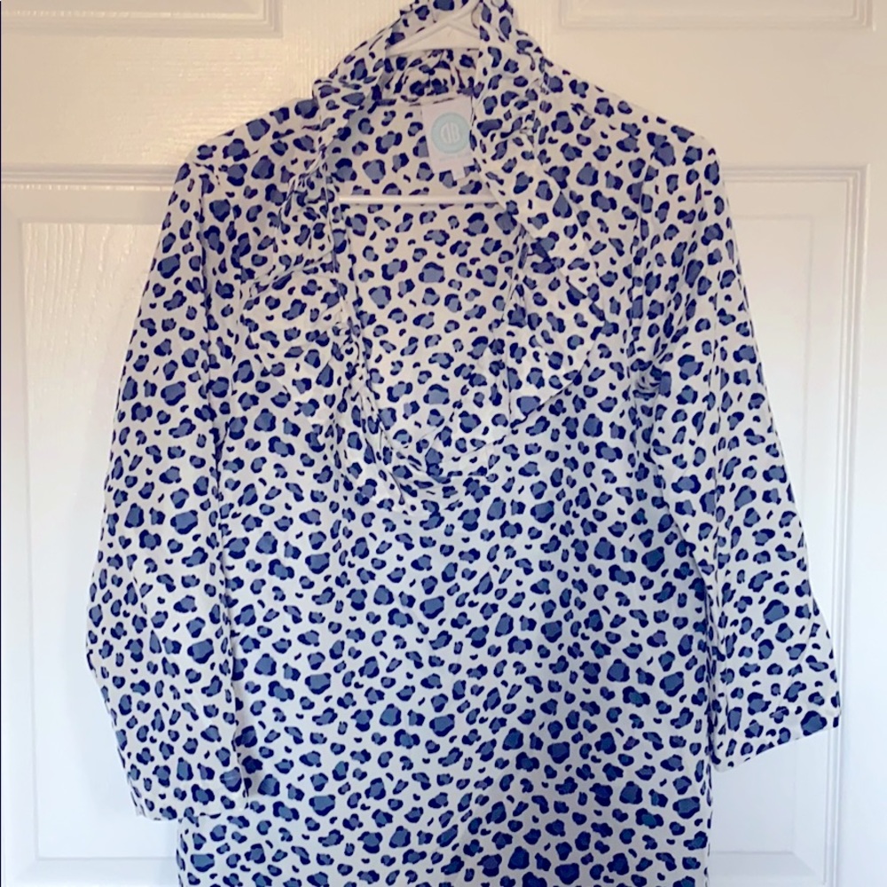 Devon Baer leopard blouse